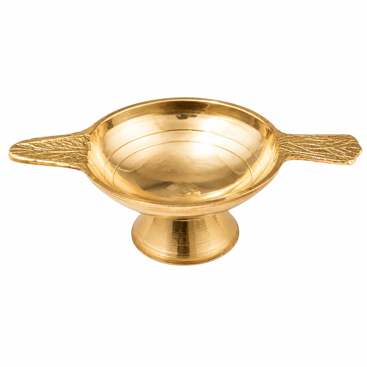 1 AARYA HOMES Premium Pure Brass Decorative Diya (Pack of 2) | Handcrafted Heavy Brass Oil Lamp for Pooja, Aarti, Temple, Diwali Decoration, Home Mandir & Festival Gifting | Golden Finish | PURE LIVING. - Image 1