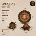 AARYA HOMES Premium Pure Brass Tortoise with Plate for Vastu | Lucky Feng Shui Turtle for Home & Office | Decorative Brass Showpiece for Wealth, Prosperity & Positive Energy | Premium Gift Item | PURE LIVING. - Image 2