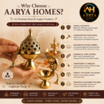 AARYA HOMES Traditional Handmade Brass Dhupdani for Pooja | Premium Brass Incense Burner for Dhoop, Loban, Guggal & Camphor | Decorative Brass Dhoop Dani for Home, Temple & Meditation | Gift for Festivals | PURE LIVING. - Image 4