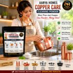AARYA HOMES Shining Powder (500gm) | Pack Of 1 | For Six(6) Metal Cleaners (Copper, Brass, Bronze, Iron & Aluminium) | 100% Safe & Non Toxic | Removes Tarnish & Odor | Easy to Use | Quick Clean | Natural & Eco Friendly | PURE LIVING. - Image 4