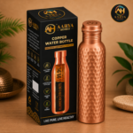 AARYA HOMES Pure Hammered Copper Water Bottle with Anti Oxidant Properties (950ml) | BPA-Free & Leak Proof Ayurvedic Drinkware Vessel for Home Office and Travel | 99.9% Pure Copper | Ayurveda Inspired | PURE LIVING. - Image 10