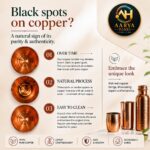 AARYA HOMES Pure Copper Water Bottle (950ml) | 100% Pure BPA-Free & Leak Proof | High-Quality Pure Copper | With Anti Oxidant Properties | Ayurveda Inspired | Provides Health Benefits | PURE LIVING. - Image 4